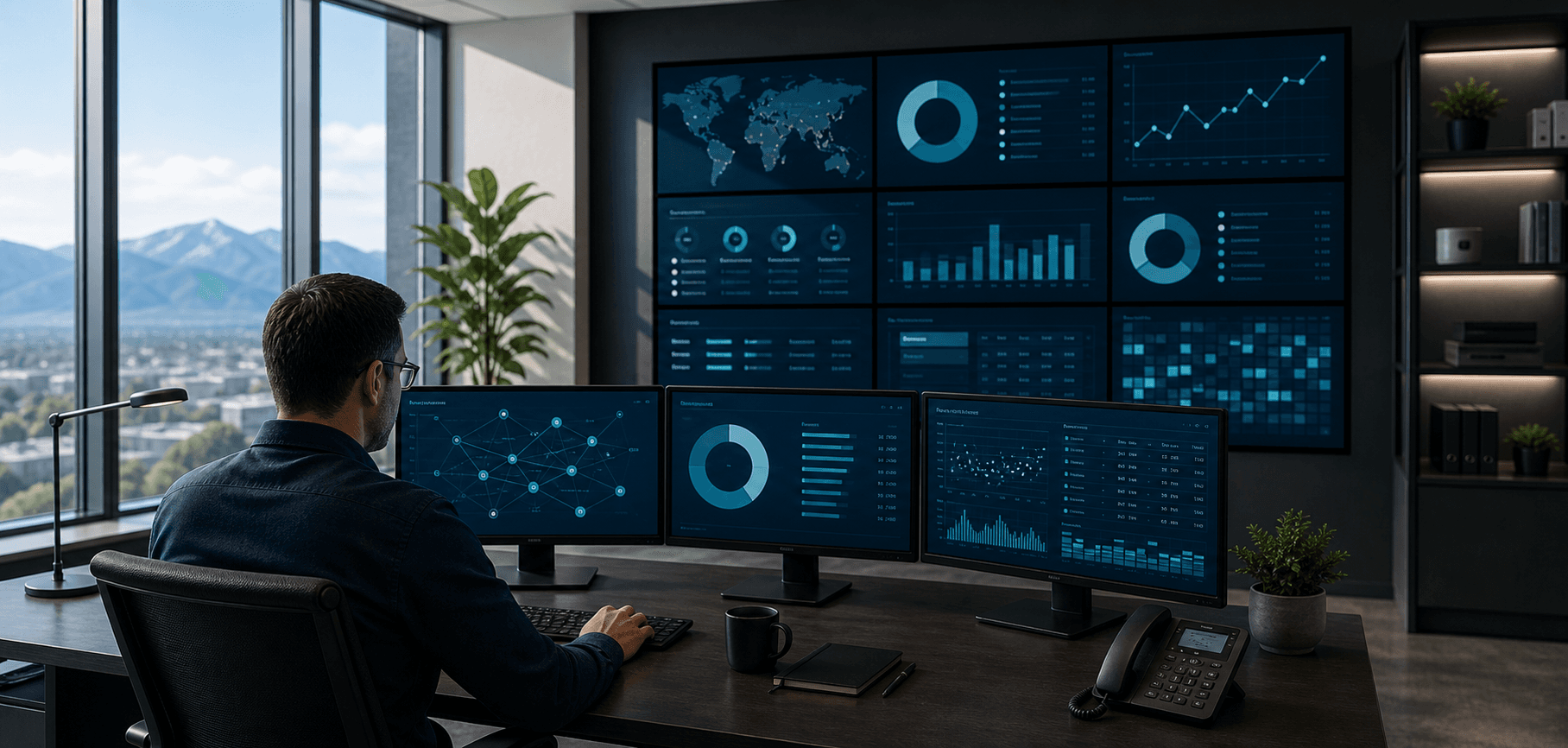 Professional vulnerability scanning workspace with asset visibility and remediation analytics